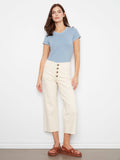 Pantalon court à braguette boutonnée - Naturel
