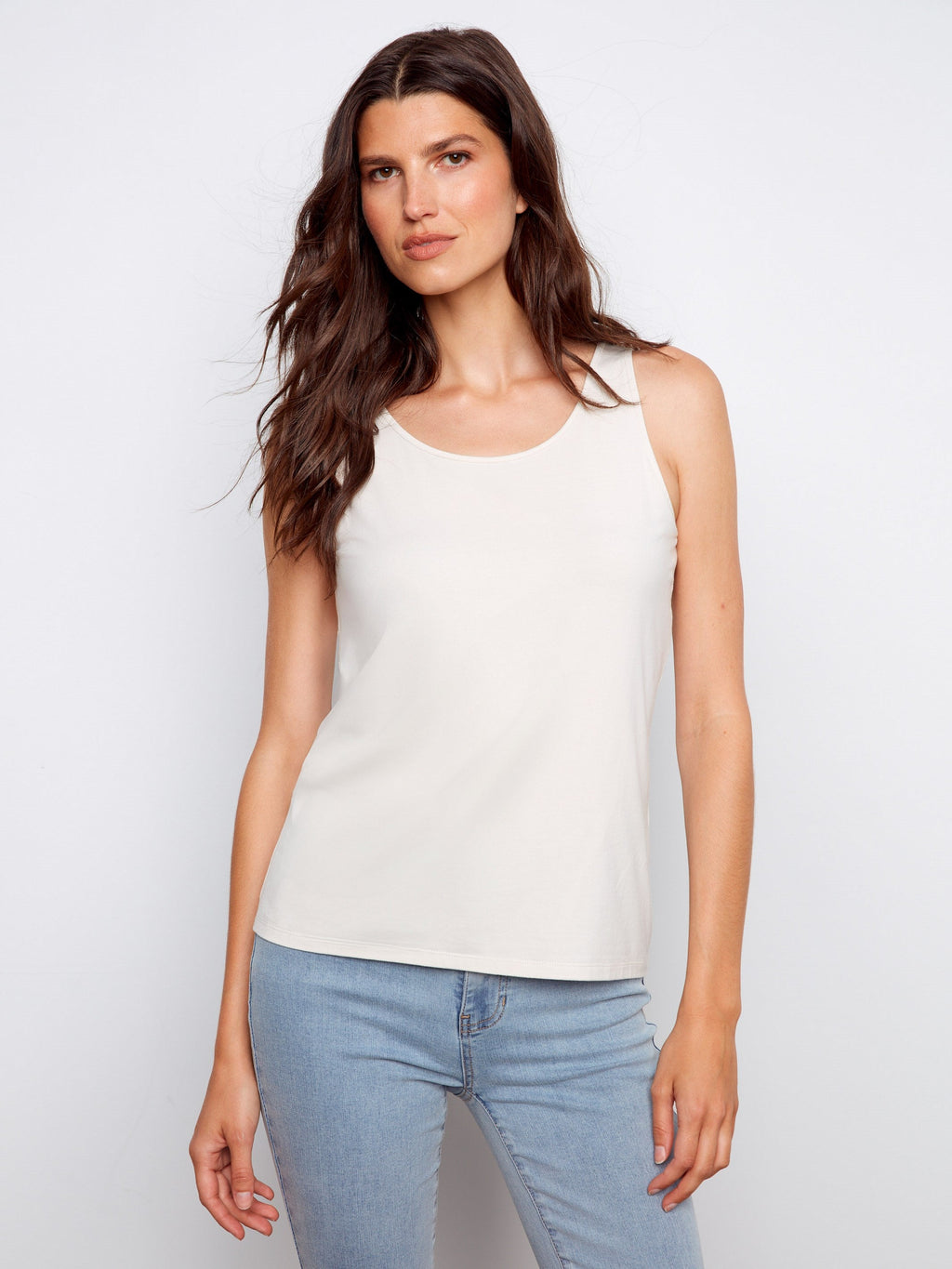 Débardeur réversible en tissu doux – Greige