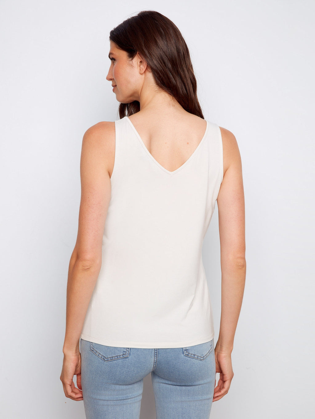 Débardeur réversible en tissu doux – Greige