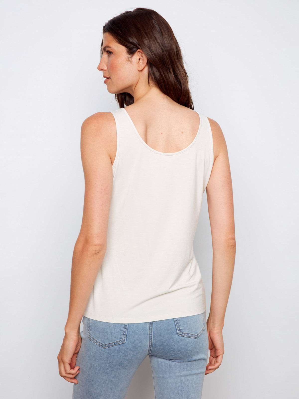 Débardeur réversible en tissu doux – Greige