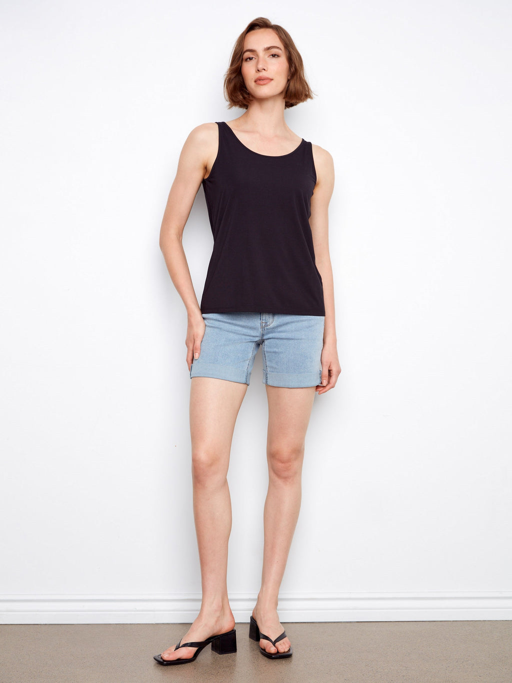 Débardeur réversible en tissu doux - Noir