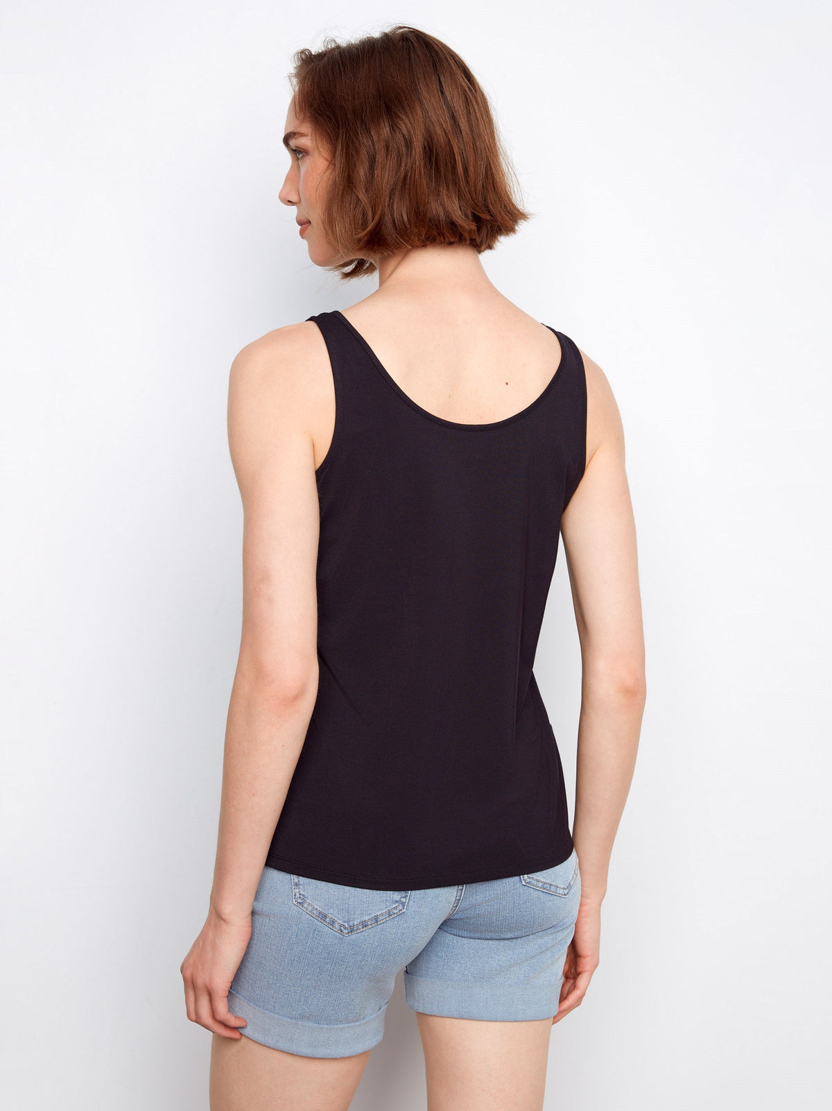 Débardeur réversible en tissu doux - Noir