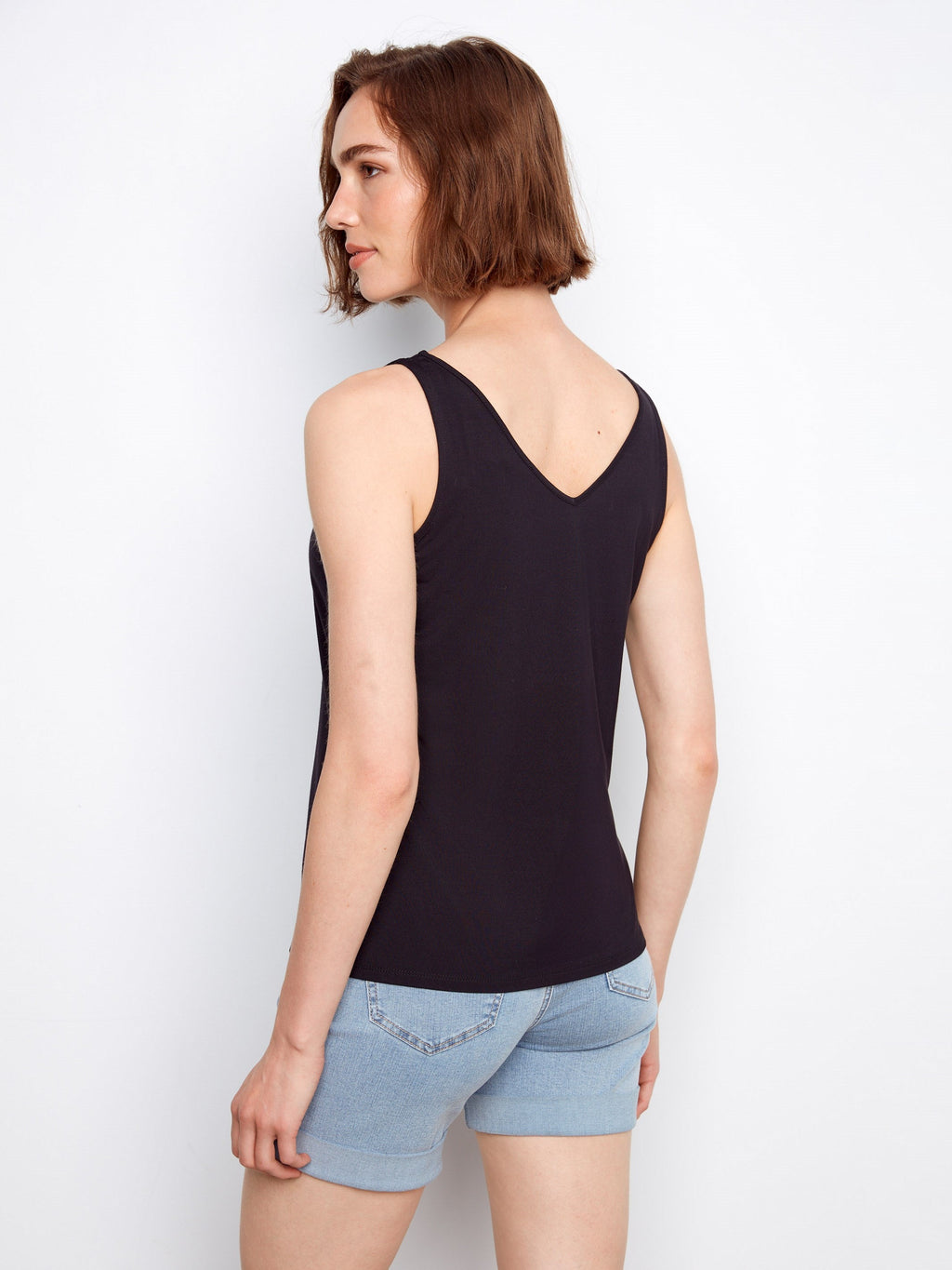 Débardeur réversible en tissu doux - Noir