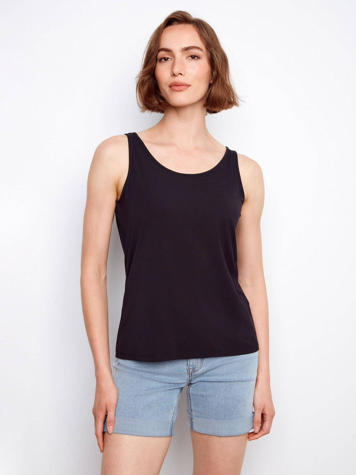 Débardeur réversible en tissu doux - Noir