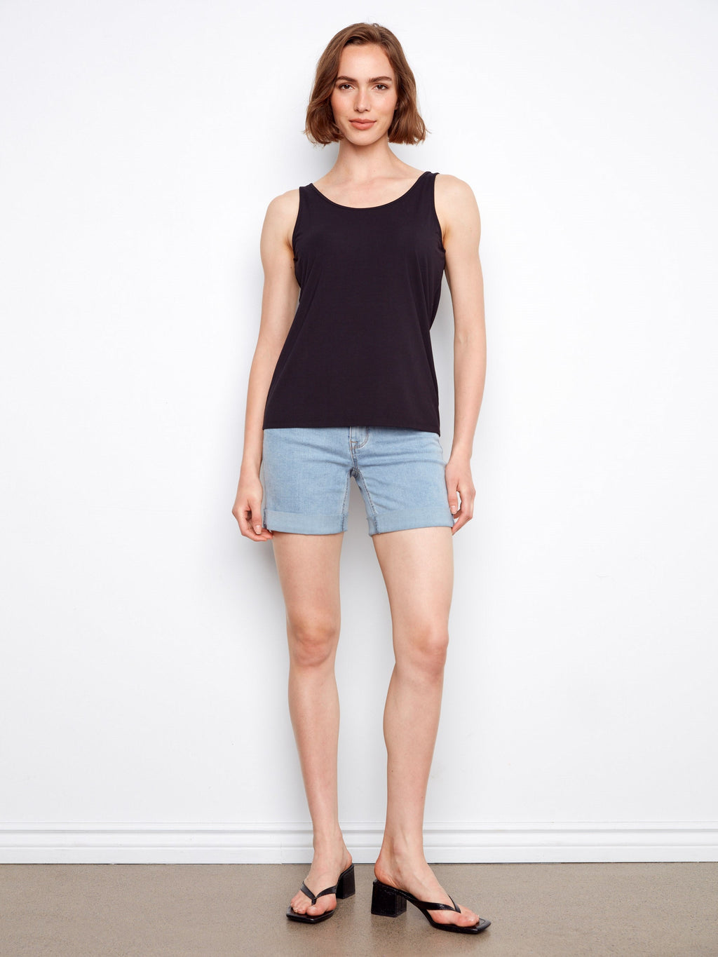 Débardeur réversible en tissu doux - Noir