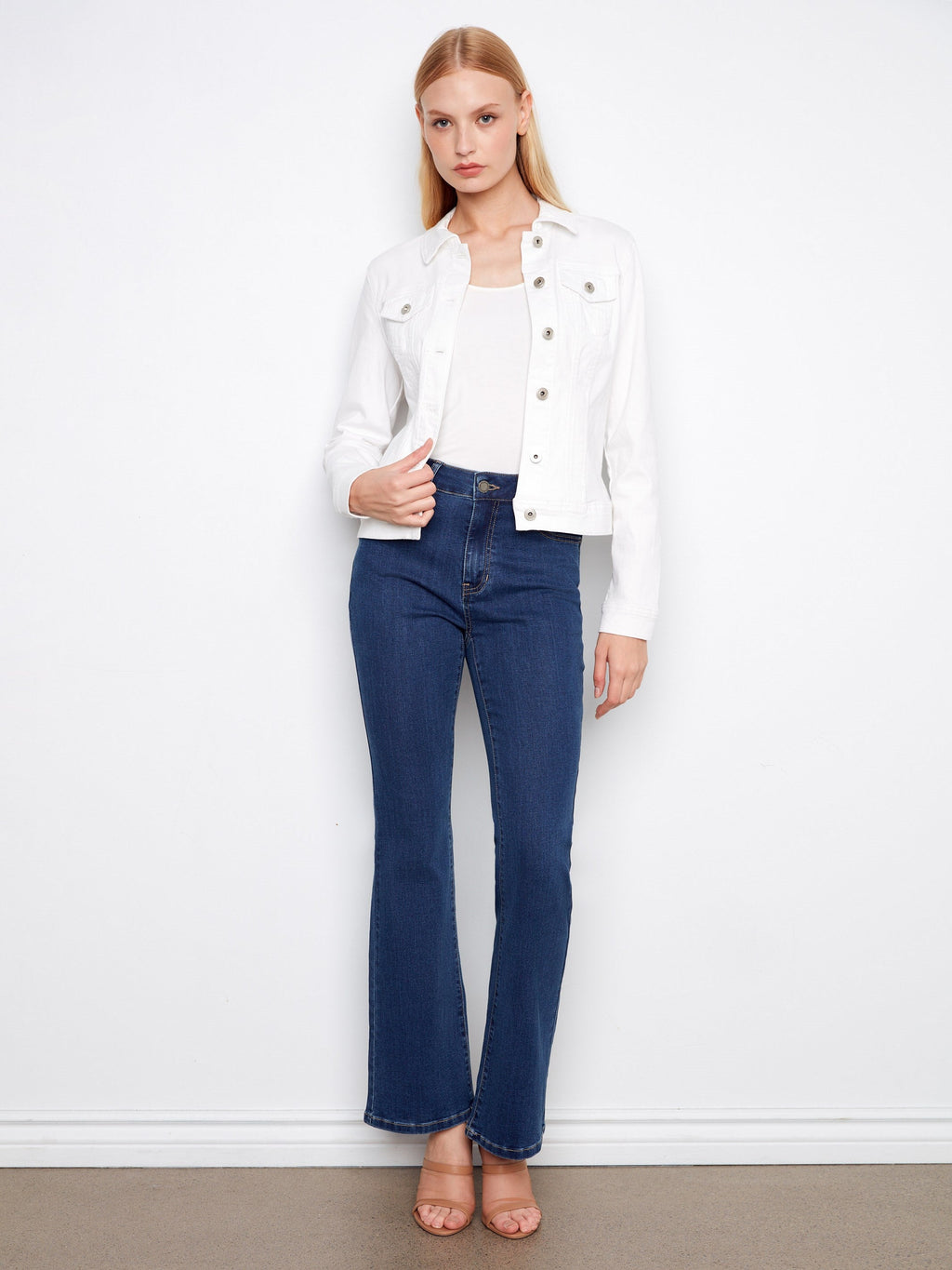 Veste en jean stretch - Blanc