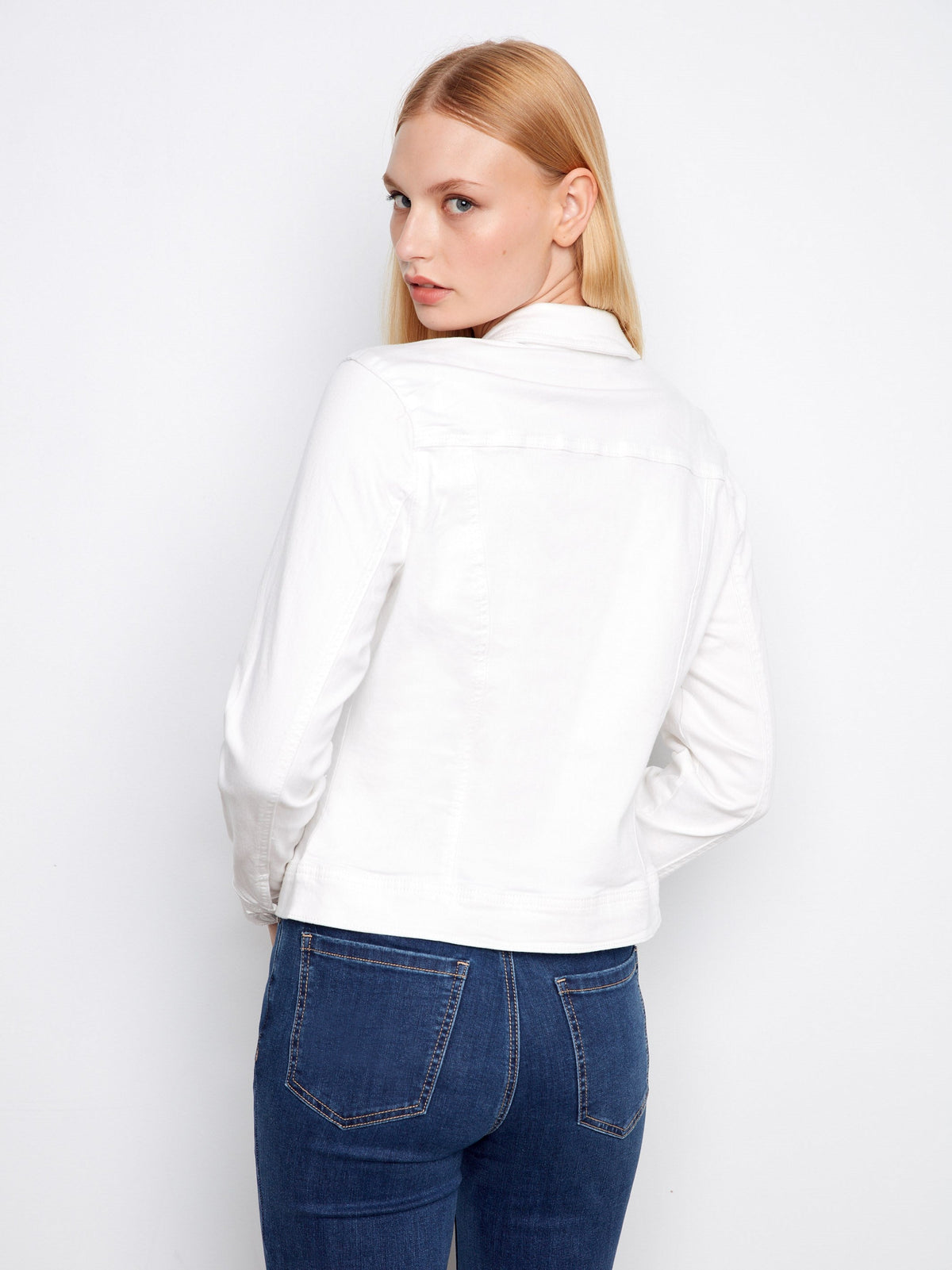 Veste en jean stretch - Blanc