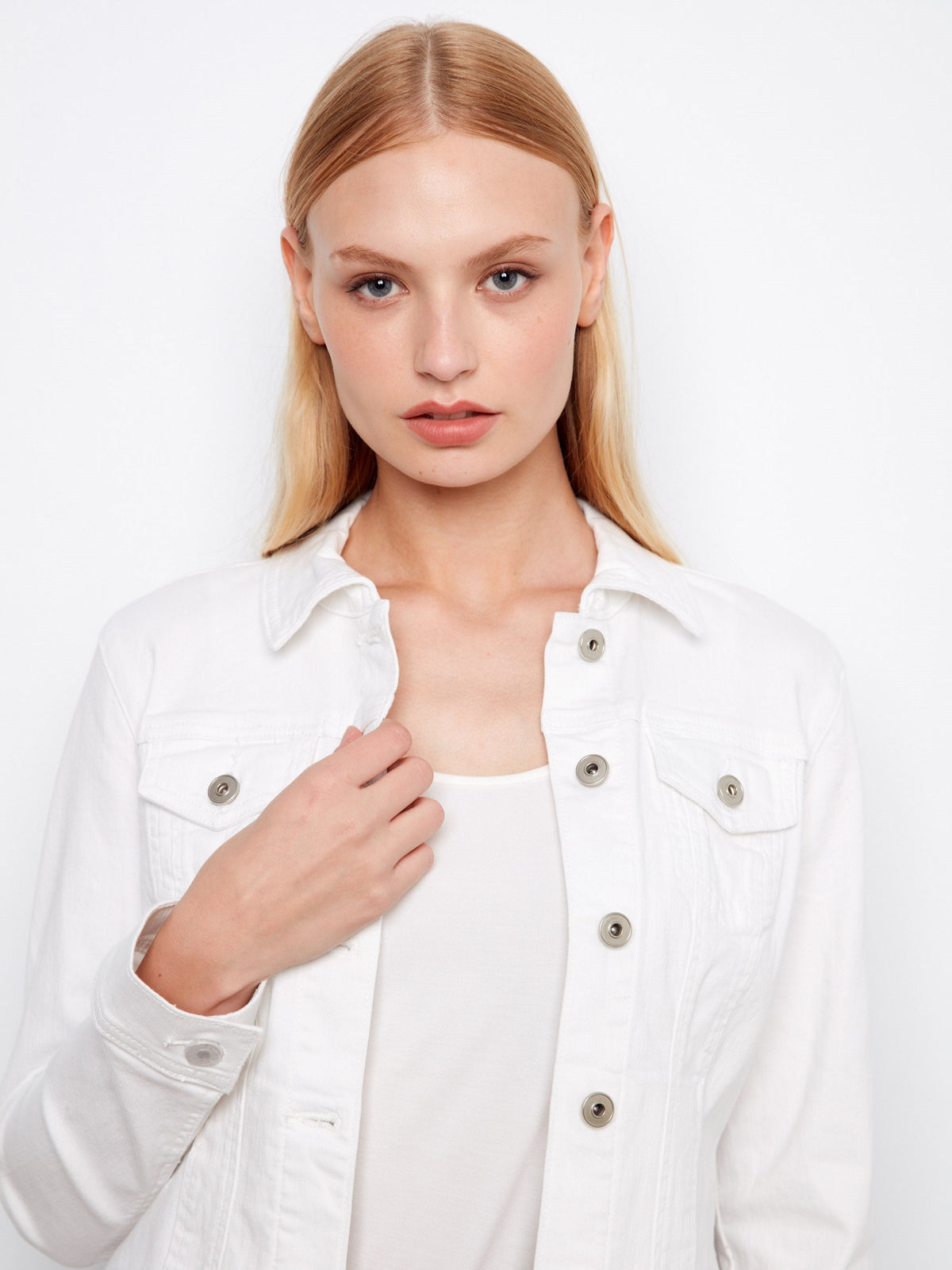 Veste en jean stretch - Blanc