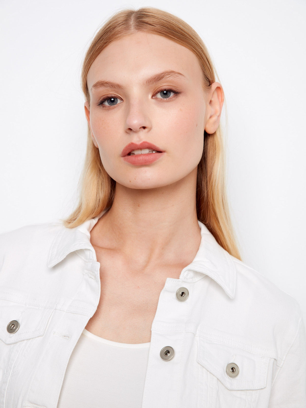 Veste en jean stretch - Blanc