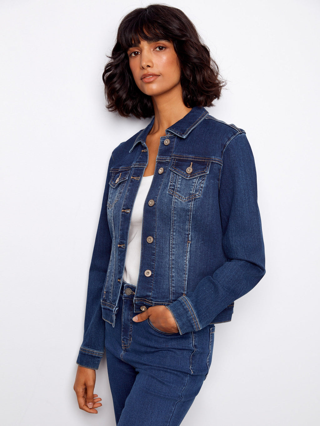 Veste en jean stretch - Indigo