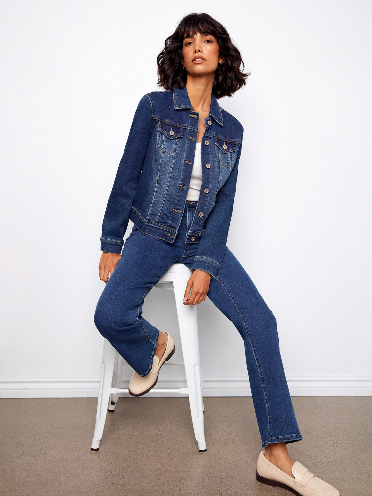 Veste en jean stretch - Indigo