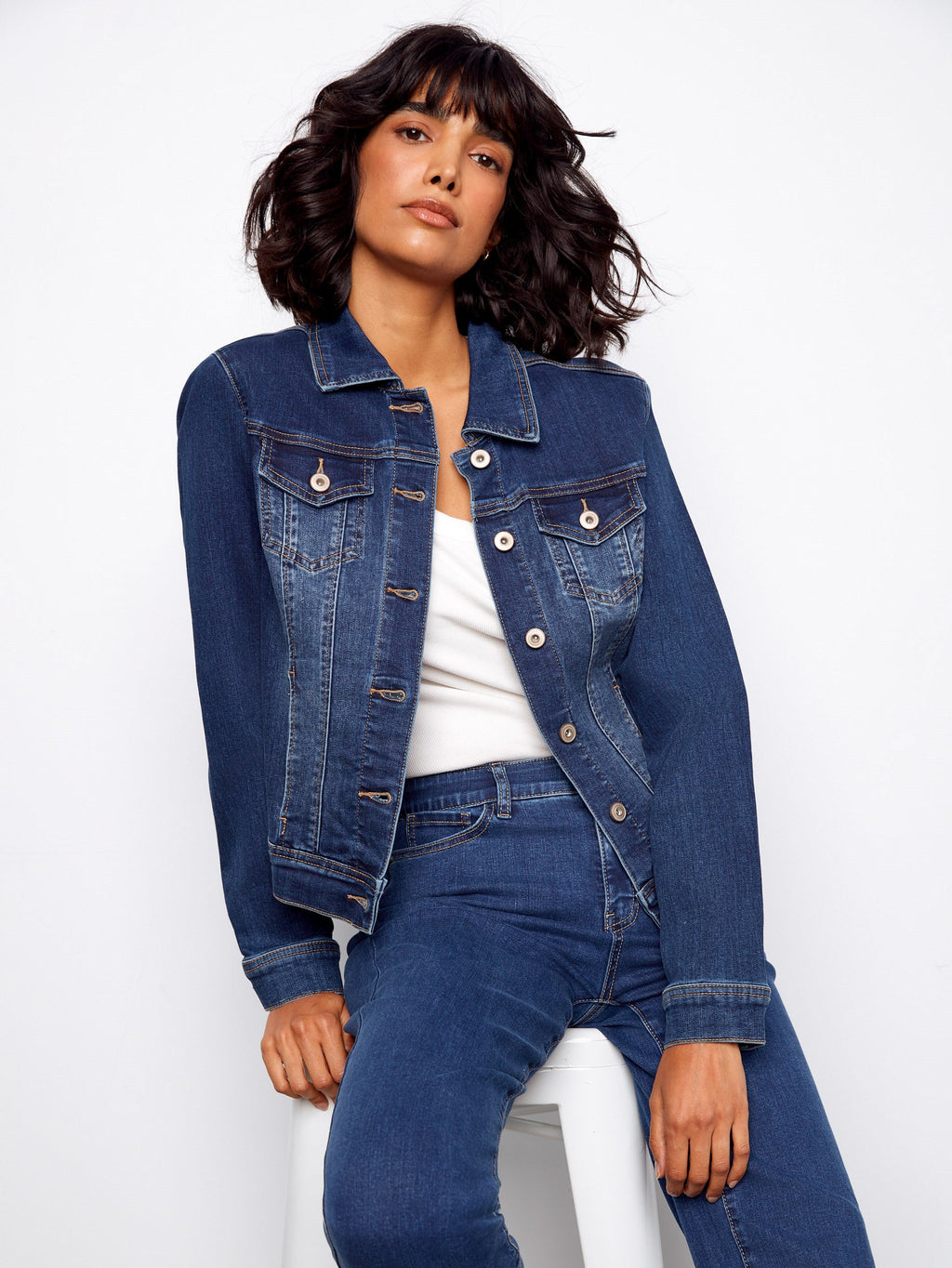 Veste en jean stretch - Indigo