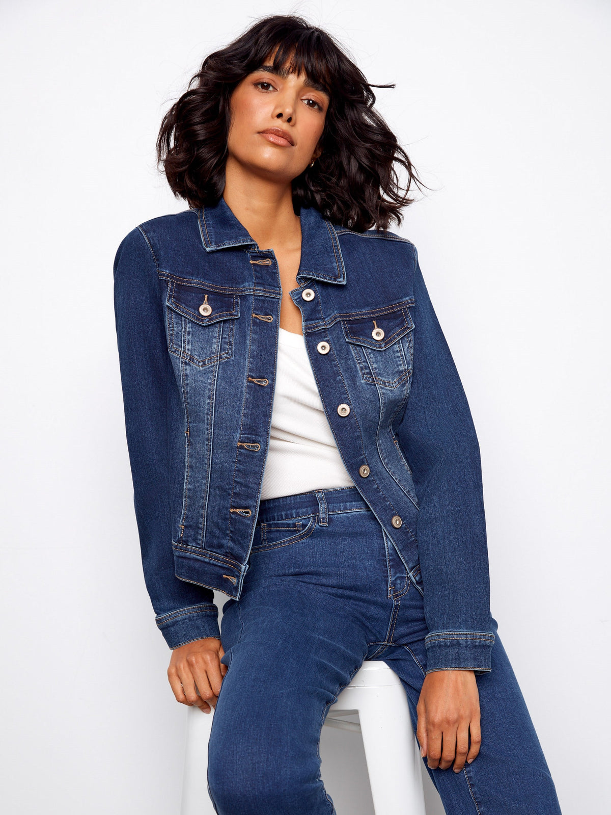 Veste en jean stretch - Indigo