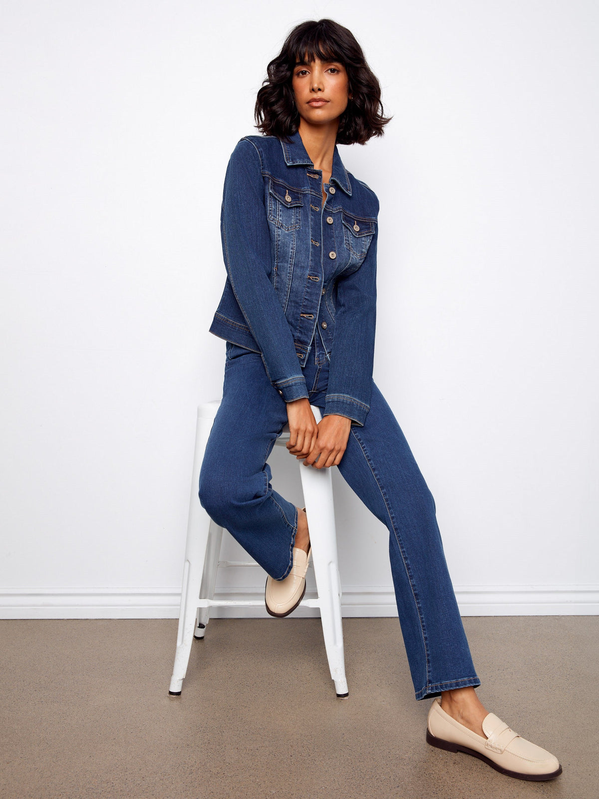Veste en jean stretch - Indigo